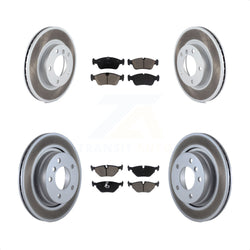 Front Rear Coated Disc Brake Rotors And Ceramic Pads Kit For 1998-1998 BMW 328i 328is With 294mm Diameter Rotor KGC-101106