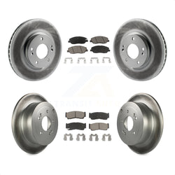 Front Rear Coated Disc Brake Rotors And Ceramic Pads Kit For 2007-2009 Hyundai Santa Fe KGC-101107