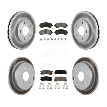 Front Rear Coated Disc Brake Rotors And Ceramic Pads Kit For Buick Rendezvous Pontiac Aztek KGC-101121 by Transit Auto