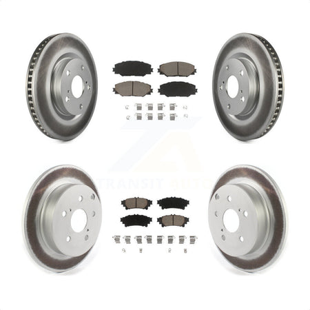 Front Rear Coated Disc Brake Rotors And Ceramic Pads Kit For 2016-2019 Toyota Mirai KGC-101138 by Transit Auto