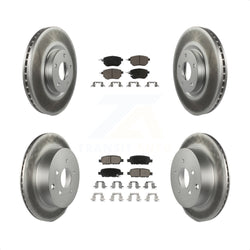 Front Rear Coated Disc Brake Rotors And Ceramic Pads Kit For Nissan Murano INFINITI FX35 FX45 KGC-101183