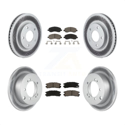 Front Rear Coated Disc Brake Rotors And Ceramic Pads Kit For Chrysler Sebring Mitsubishi Dodge Stratus Eclipse Galant KGC-101209
