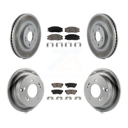 Front Rear Coated Disc Brake Rotors And Ceramic Pads Kit For Hyundai XG350 KGC-101245