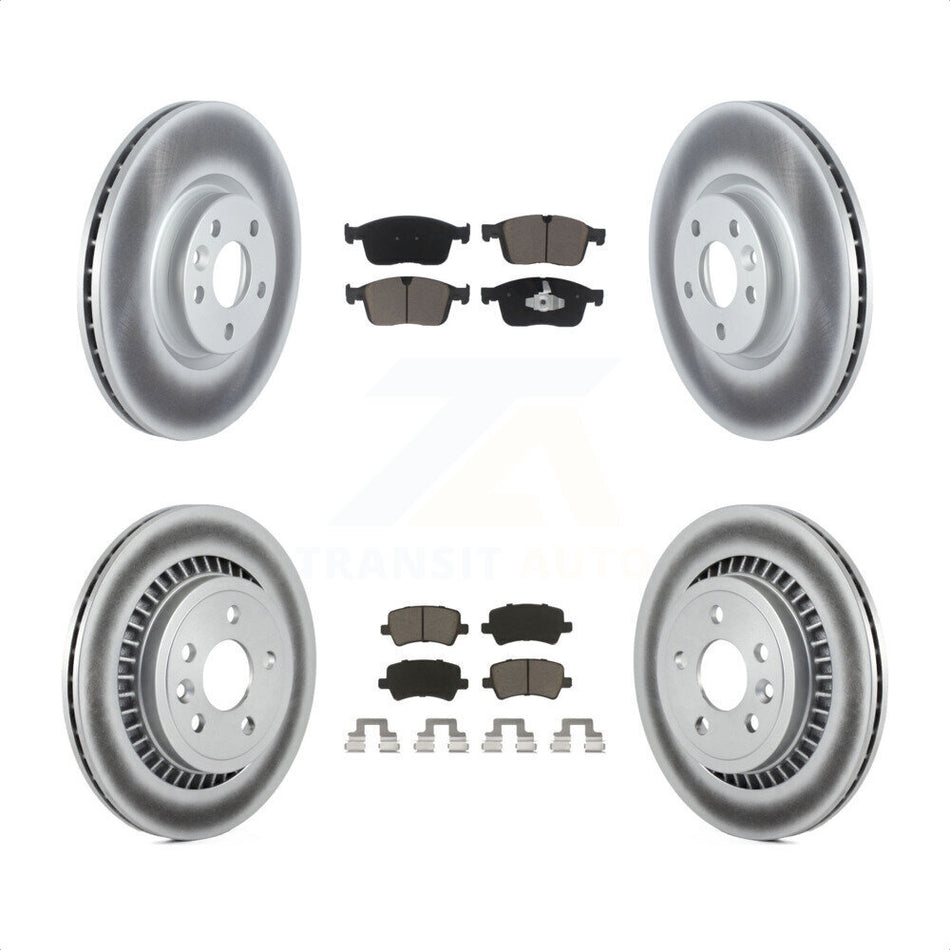 Front Rear Coated Disc Brake Rotors And Ceramic Pads Kit For Volvo XC60 KGC-101251 by Transit Auto