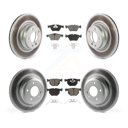 Front Rear Coated Disc Brake Rotors And Ceramic Pads Kit For 2006-2006 BMW 330i 330xi KGC-101257