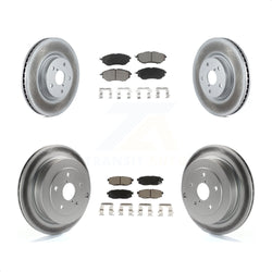 Front Rear Coated Disc Brake Rotors And Ceramic Pads Kit For Subaru Tribeca B9 KGC-101341