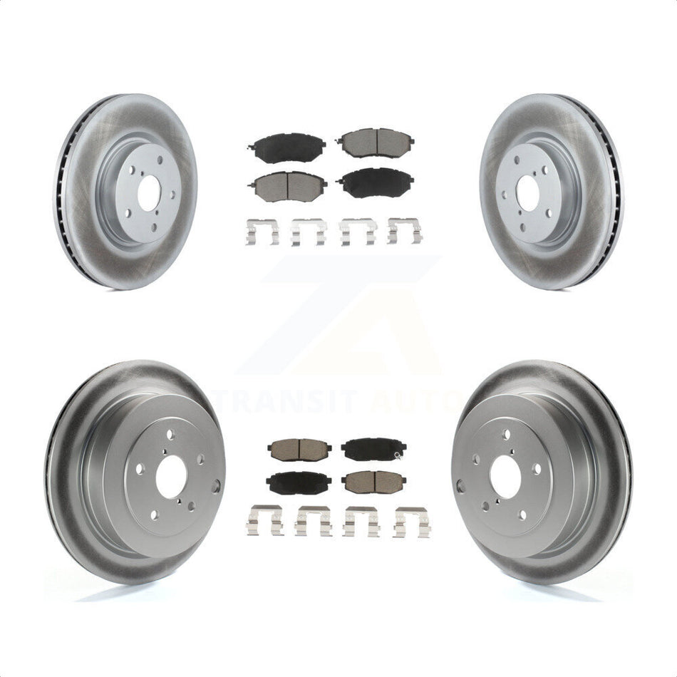 Front Rear Coated Disc Brake Rotors And Ceramic Pads Kit For Subaru Tribeca B9 KGC-101341 by Transit Auto