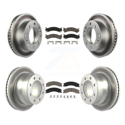 Front Rear Coated Disc Brake Rotors And Ceramic Pads Kit For Chevrolet Express 4500 GMC Savana KGC-101350