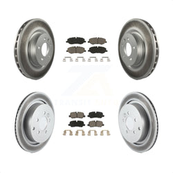 Front Rear Coated Disc Brake Rotors And Ceramic Pads Kit For 2006-2007 Land Rover Range Sport Supercharged KGC-101390