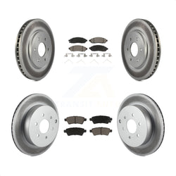 Front Rear Coated Disc Brake Rotors And Ceramic Pads Kit For Nissan Pathfinder KGC-101391