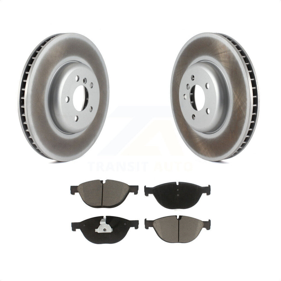 Front Coated Disc Brake Rotors And Ceramic Pads Kit For BMW 750Li xDrive 750i 550i GT KGC-101408 by Transit Auto