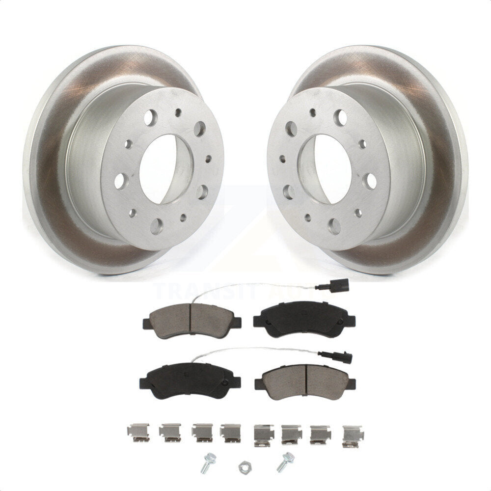 Rear Coated Disc Brake Rotors And Ceramic Pads Kit For Ram ProMaster 1500 2500 3500 KGC-101413 by Transit Auto