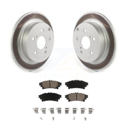 Rear Coated Disc Brake Rotors And Ceramic Pads Kit For Toyota Prius V Mirai KGC-101415