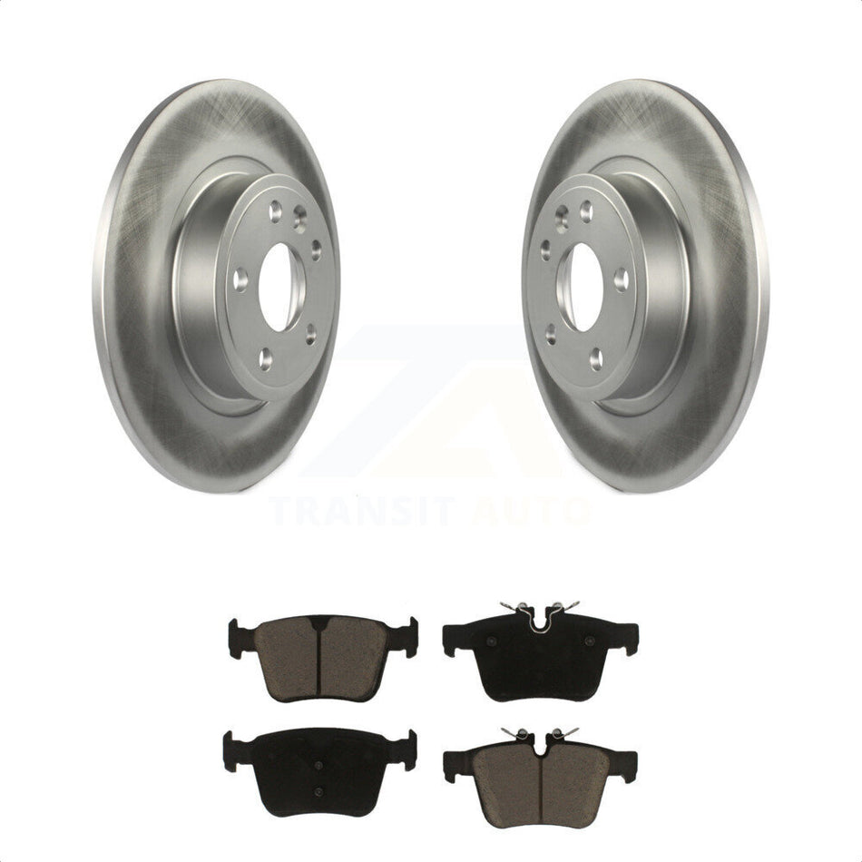 Rear Coated Disc Brake Rotors And Ceramic Pads Kit For Land Rover Discovery Sport Jaguar E-Pace KGC-101423 by Transit Auto