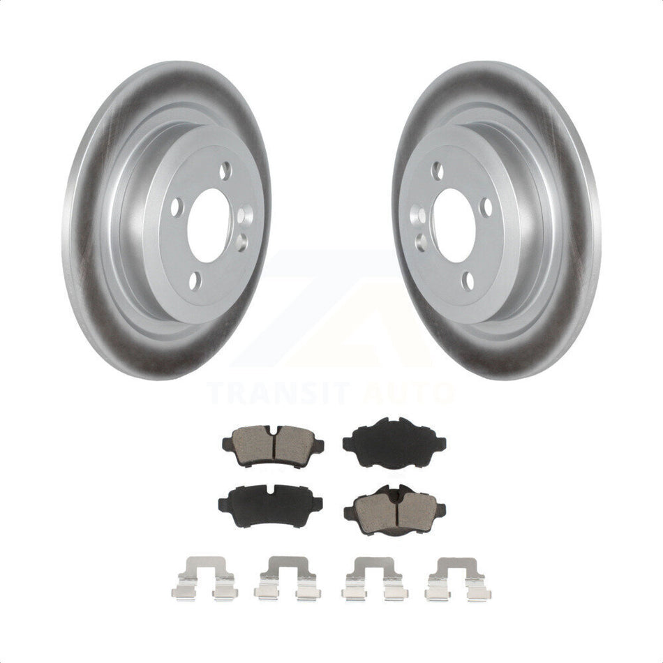 Rear Coated Disc Brake Rotors And Ceramic Pads Kit For Mini Cooper KGC-101430 by Transit Auto