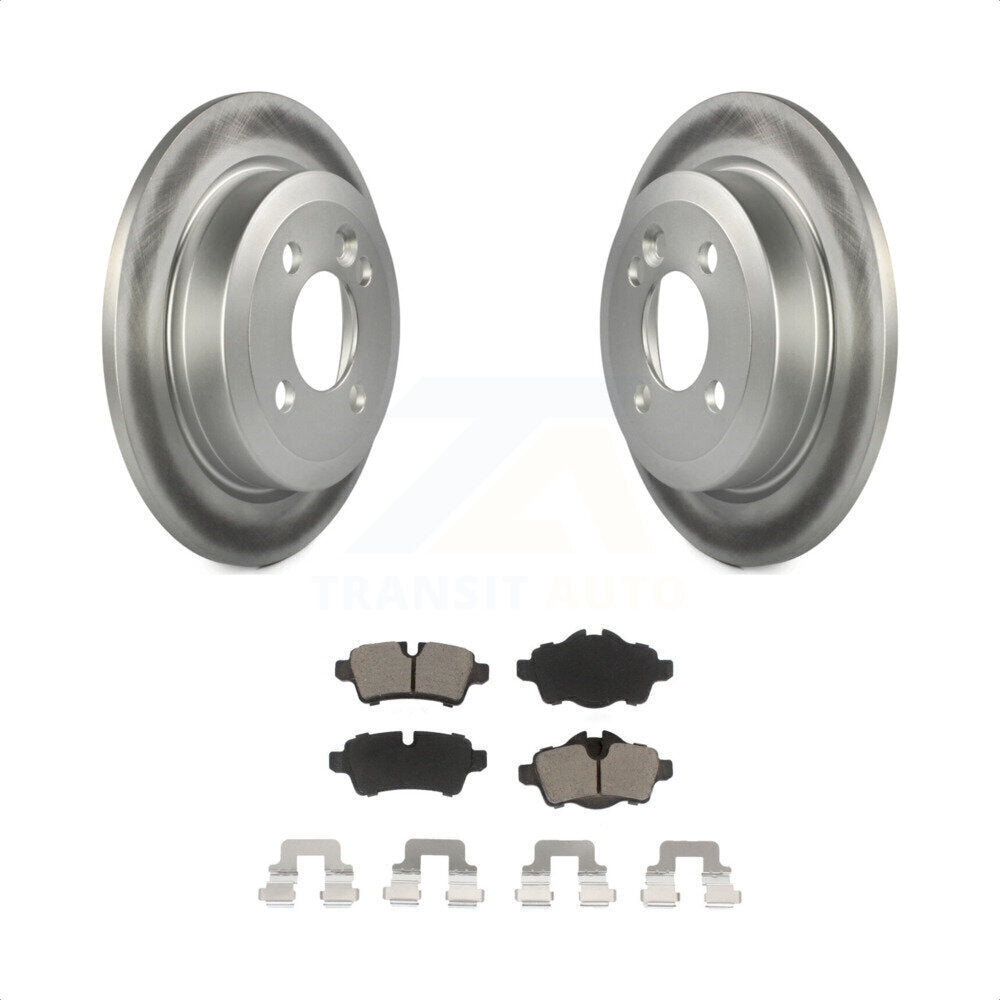 Rear Coated Disc Brake Rotors And Ceramic Pads Kit For Mini Cooper KGC-101431 by Transit Auto