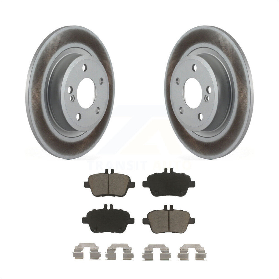 Rear Coated Disc Brake Rotors And Ceramic Pads Kit For Mercedes-Benz GLA250 CLA250 INFINITI QX30 B Electric Drive B250e KGC-101435 by Transit Auto