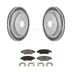 Rear Coated Disc Brake Rotors And Ceramic Pads Kit For Cadillac CTS KGC-101453
