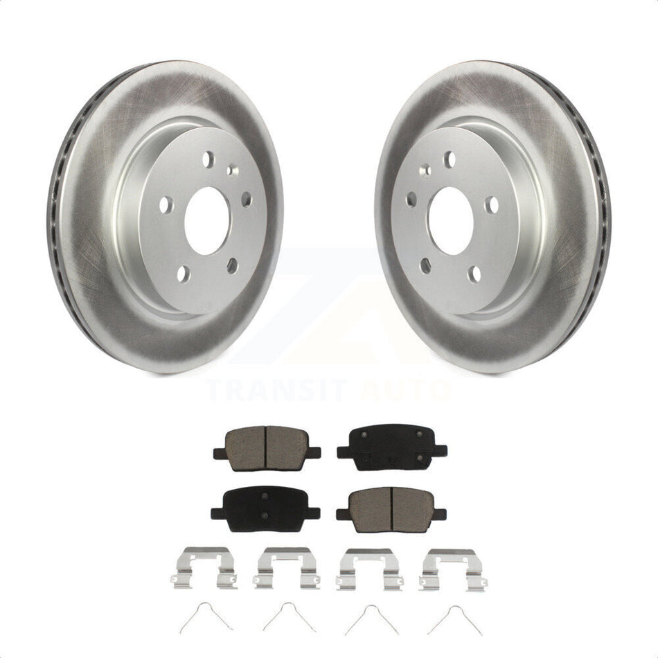 Rear Coated Disc Brake Rotors And Ceramic Pads Kit For Chevrolet Camaro Cadillac CT6 KGC-101455 by Transit Auto