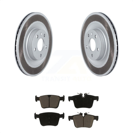 Rear Coated Disc Brake Rotors And Ceramic Pads Kit For 2016-2019 Volvo XC90 With 320mm Diameter Rotor KGC-101462 by Transit Auto