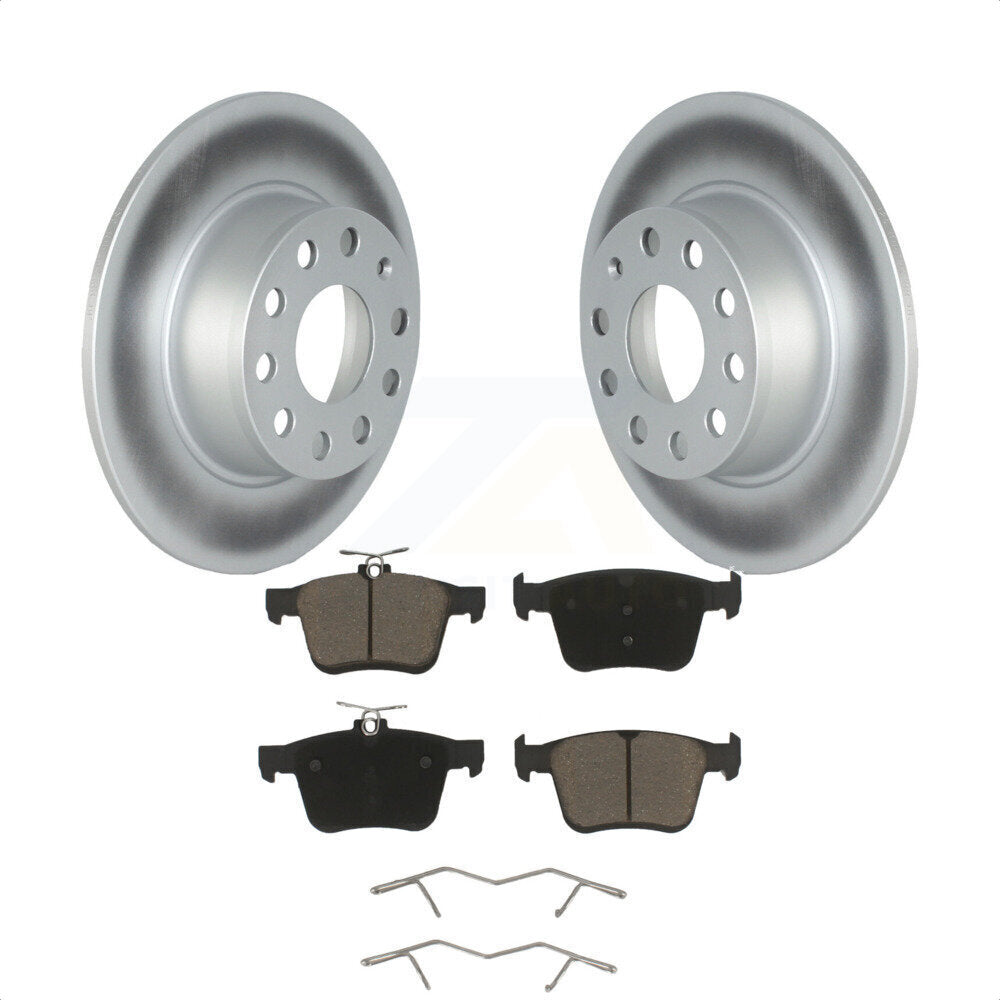 Rear Coated Disc Brake Rotors And Ceramic Pads Kit For Volkswagen Jetta Taos KGC-101477 by Transit Auto