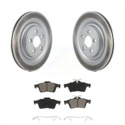 Rear Coated Disc Brake Rotors And Ceramic Pads Kit For Jaguar XF XJ XK S-Type XJ8 Vanden Plas XKR XJR Super V8 KGC-101484