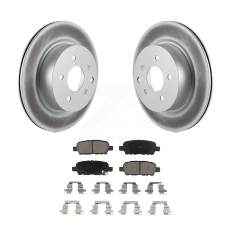 Rear Coated Disc Brake Rotors And Ceramic Pads Kit For Nissan INFINITI Maxima G37 G35 M35 370Z 350Z QX50 EX35 G25 M45 Q40 EX37 Z KGC-101488 by Transit Auto