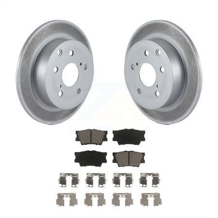 Rear Coated Disc Brake Rotors And Ceramic Pads Kit For Toyota Matrix Pontiac Vibe KGC-101518 by Transit Auto