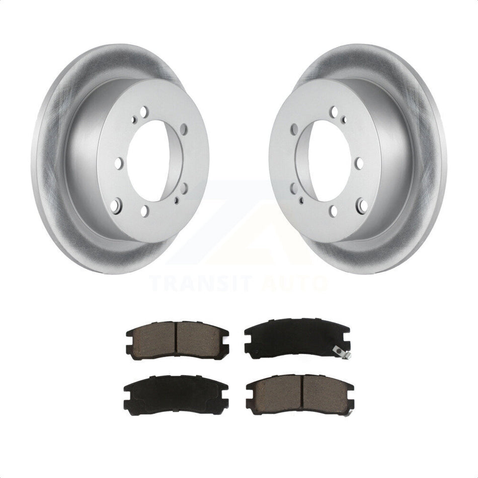 Rear Coated Disc Brake Rotors And Ceramic Pads Kit For Mitsubishi Chrysler Sebring Dodge Eclipse Stratus Galant Avenger Eagle Talon KGC-101524 by Transit Auto