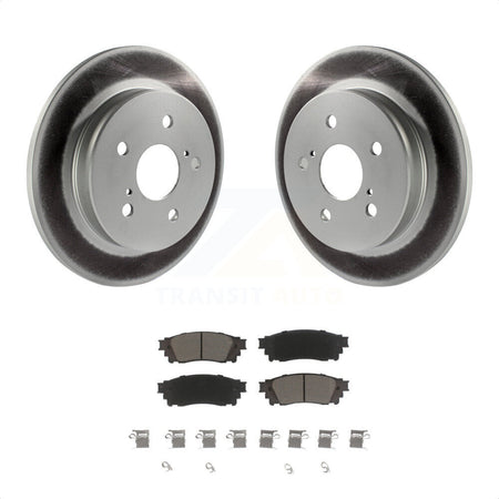 Rear Coated Disc Brake Rotors And Ceramic Pads Kit For Toyota Camry RAV4 Lexus NX200t C-HR NX300 ES350 Avalon NX300h ES300h UX250h UX200 ES250 Venza Corolla Cross KGC-101532 by Transit Auto