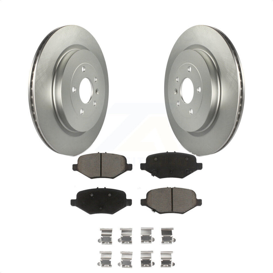 Rear Coated Disc Brake Rotors And Ceramic Pads Kit For Ford Explorer Taurus Flex Police Interceptor Sedan Lincoln MKT MKS Special Service KGC-101535 by Transit Auto