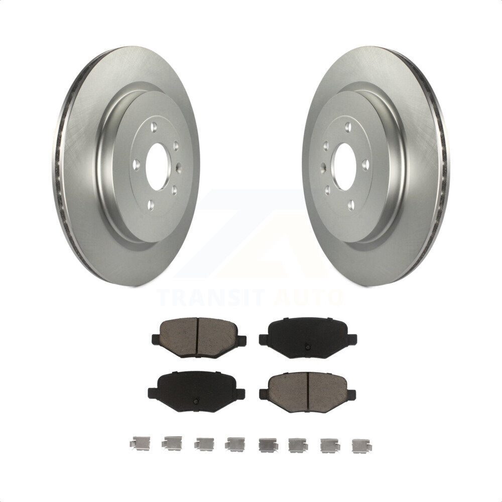 Rear Coated Disc Brake Rotors And Ceramic Pads Kit For Ford Explorer Police Interceptor Utility Lincoln MKS Flex Taurus MKT KGC-101537 by Transit Auto