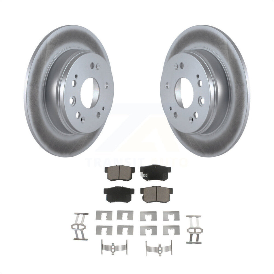 Rear Coated Disc Brake Rotors And Ceramic Pads Kit For 2002-2004 Honda CR-V KGC-101538 by Transit Auto