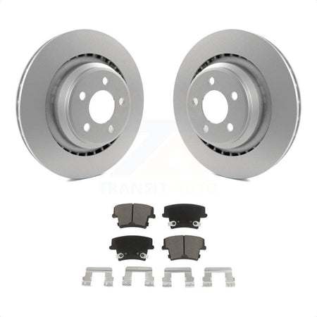 Rear Coated Disc Brake Rotors And Ceramic Pads Kit For 2015 Dodge Charger R T Scat Pack with 6.4L KGC-101554 by Transit Auto