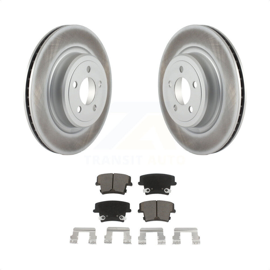 Rear Coated Disc Brake Rotors And Ceramic Pads Kit For Dodge Charger Magnum KGC-101555 by Transit Auto