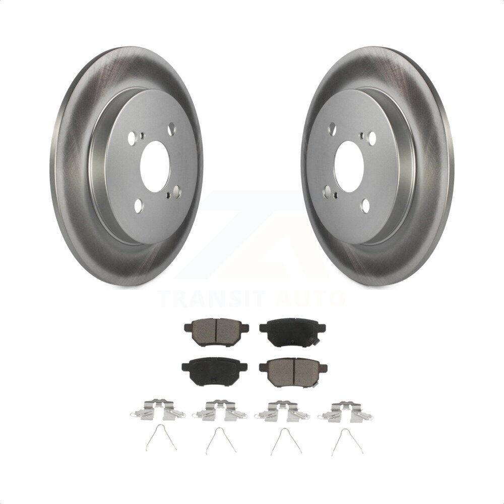 Rear Coated Disc Brake Rotors And Ceramic Pads Kit For 2012-2018 Toyota Yaris KGC-101557 by Transit Auto