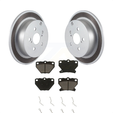 Rear Coated Disc Brake Rotors And Ceramic Pads Kit For Toyota Corolla Matrix Pontiac Vibe Celica KGC-101558 by Transit Auto