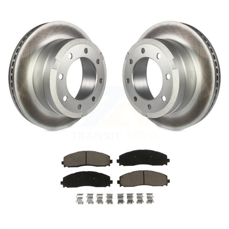 Rear Coated Disc Brake Rotors And Ceramic Pads Kit For Ford F-250 Super Duty F-350 KGC-101561 by Transit Auto