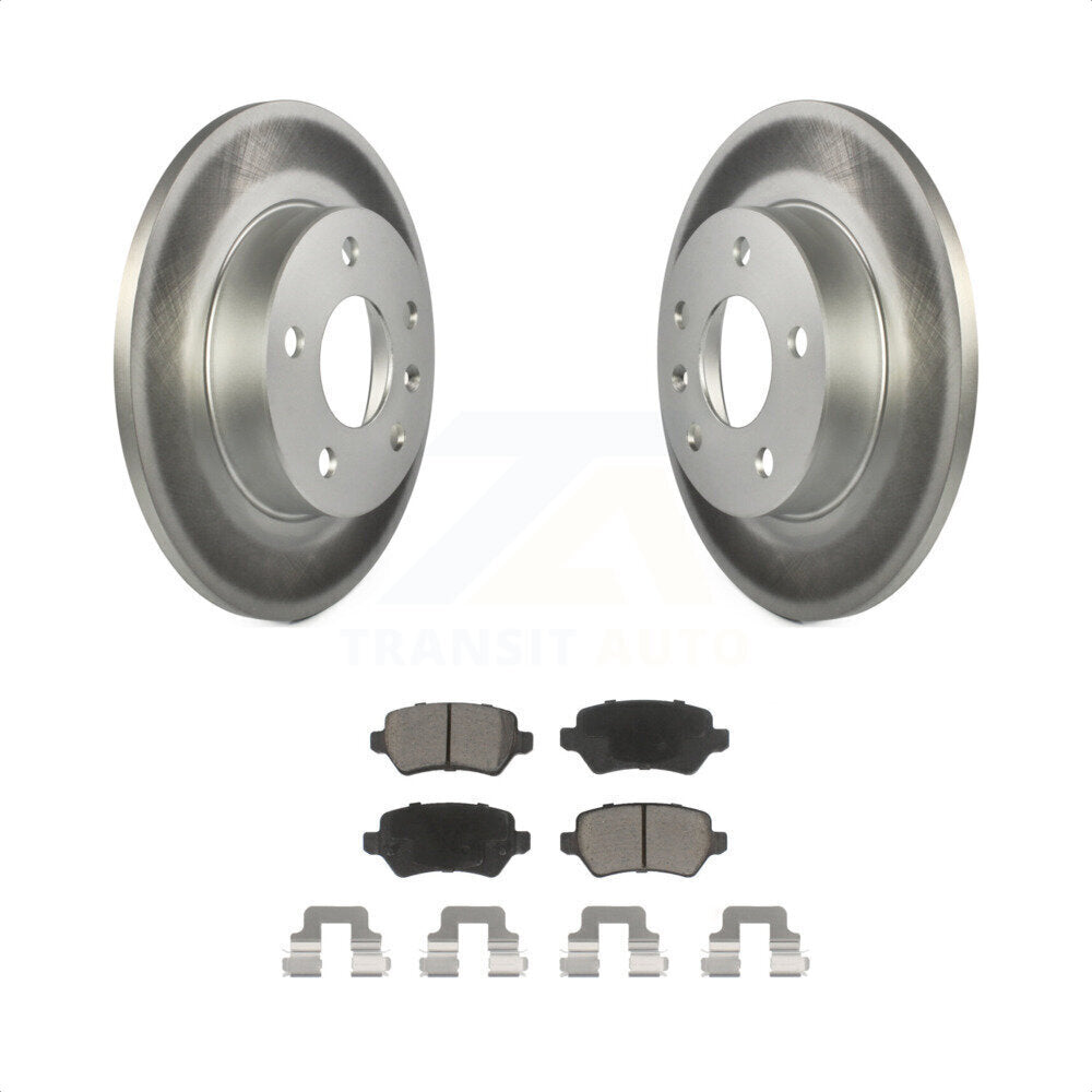 Rear Coated Disc Brake Rotors And Ceramic Pads Kit For 2008-2009 Saturn Astra KGC-101566 by Transit Auto