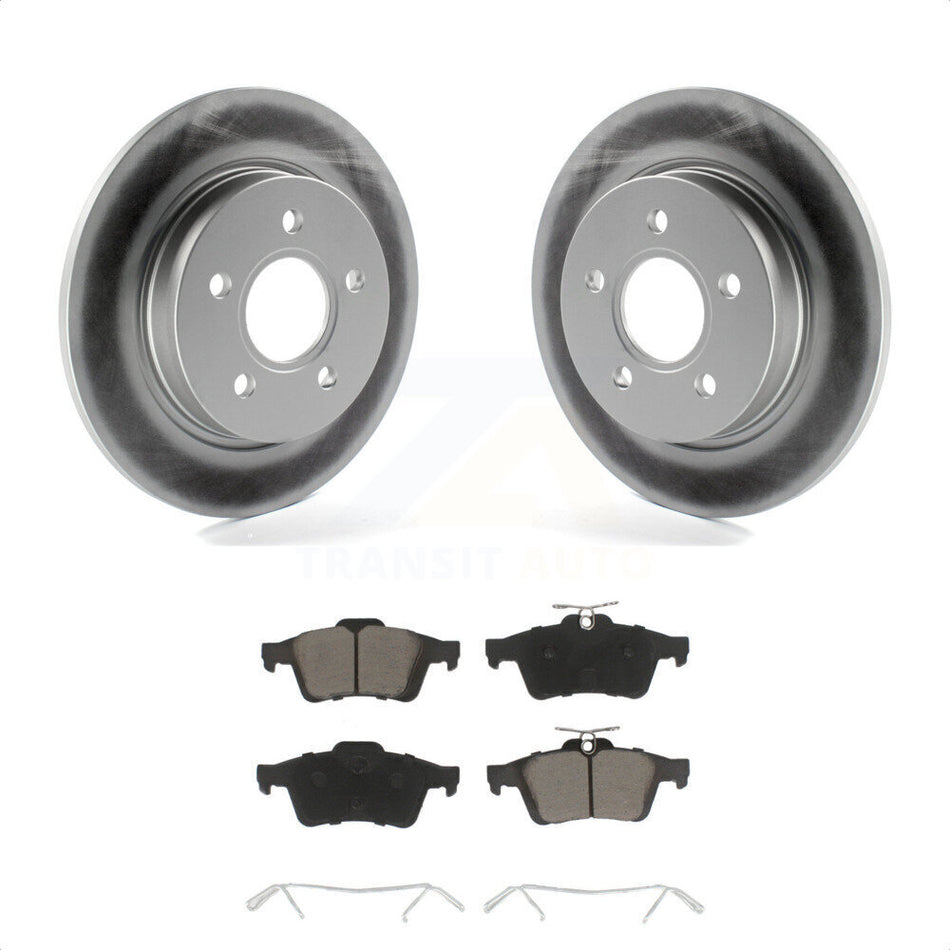 Rear Coated Disc Brake Rotors And Ceramic Pads Kit For Ford Focus KGC-101567 by Transit Auto