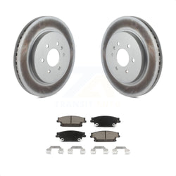 Rear Coated Disc Brake Rotors And Ceramic Pads Kit For Cadillac SRX KGC-101568