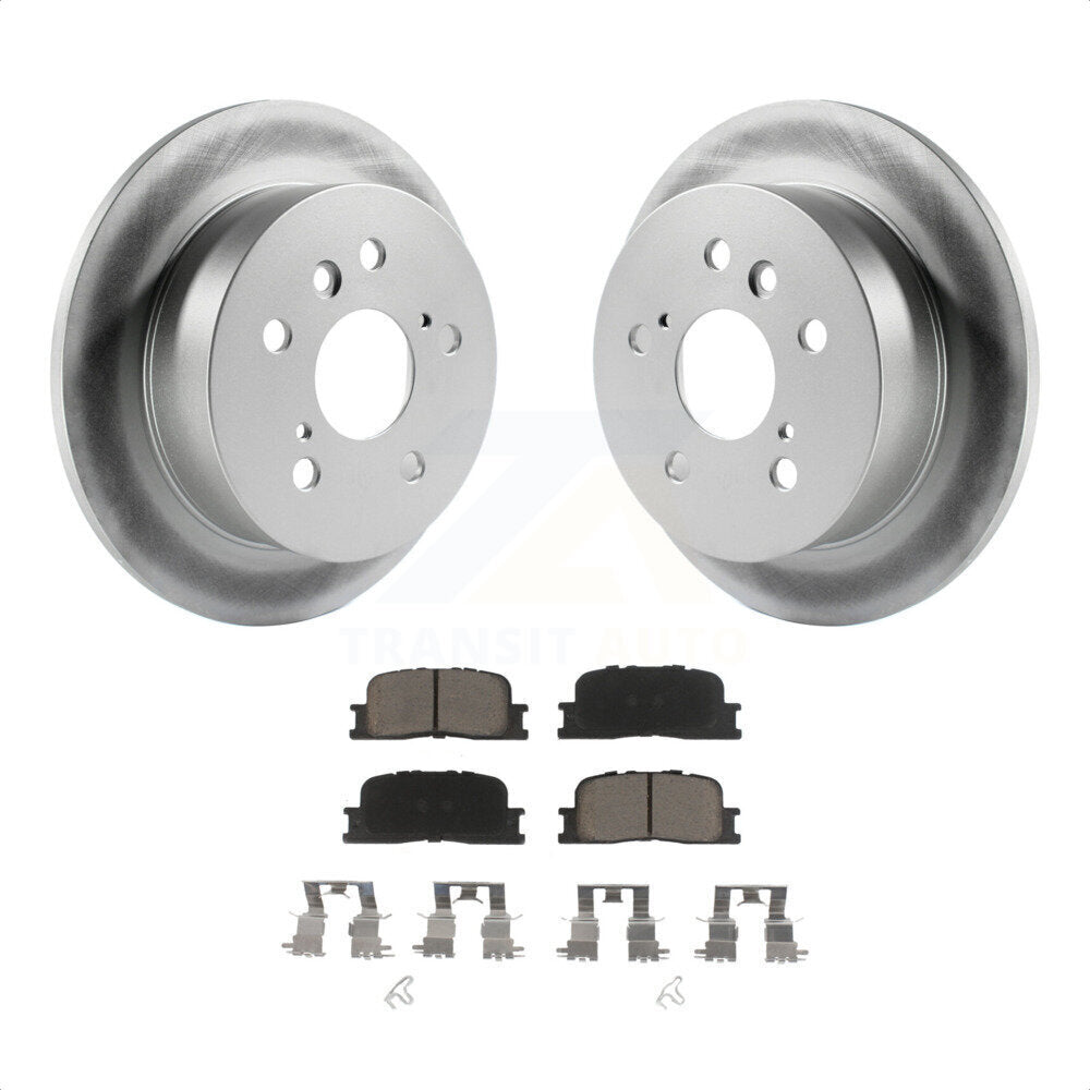 Rear Coated Disc Brake Rotors And Ceramic Pads Kit For Toyota Camry Lexus ES330 ES300 KGC-101572 by Transit Auto