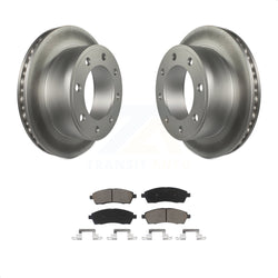Rear Coated Disc Brake Rotors And Ceramic Pads Kit For Ford F-250 Super Duty F-350 Excursion KGC-101573
