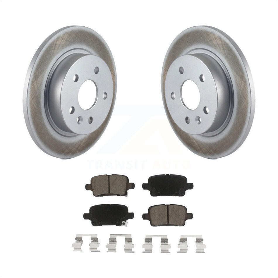 Rear Coated Disc Brake Rotors And Ceramic Pads Kit For 2016 Chevrolet Cruze With 268mm Diameter Rotor KGC-101599 by Transit Auto