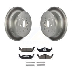 Rear Coated Disc Brake Rotors And Ceramic Pads Kit For 2003-2004 Dodge Dakota KGC-101611