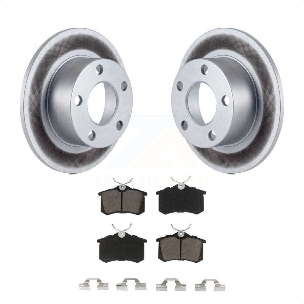 Rear Coated Disc Brake Rotors And Ceramic Pads Kit For Volkswagen Passat Audi A6 KGC-101612 by Transit Auto