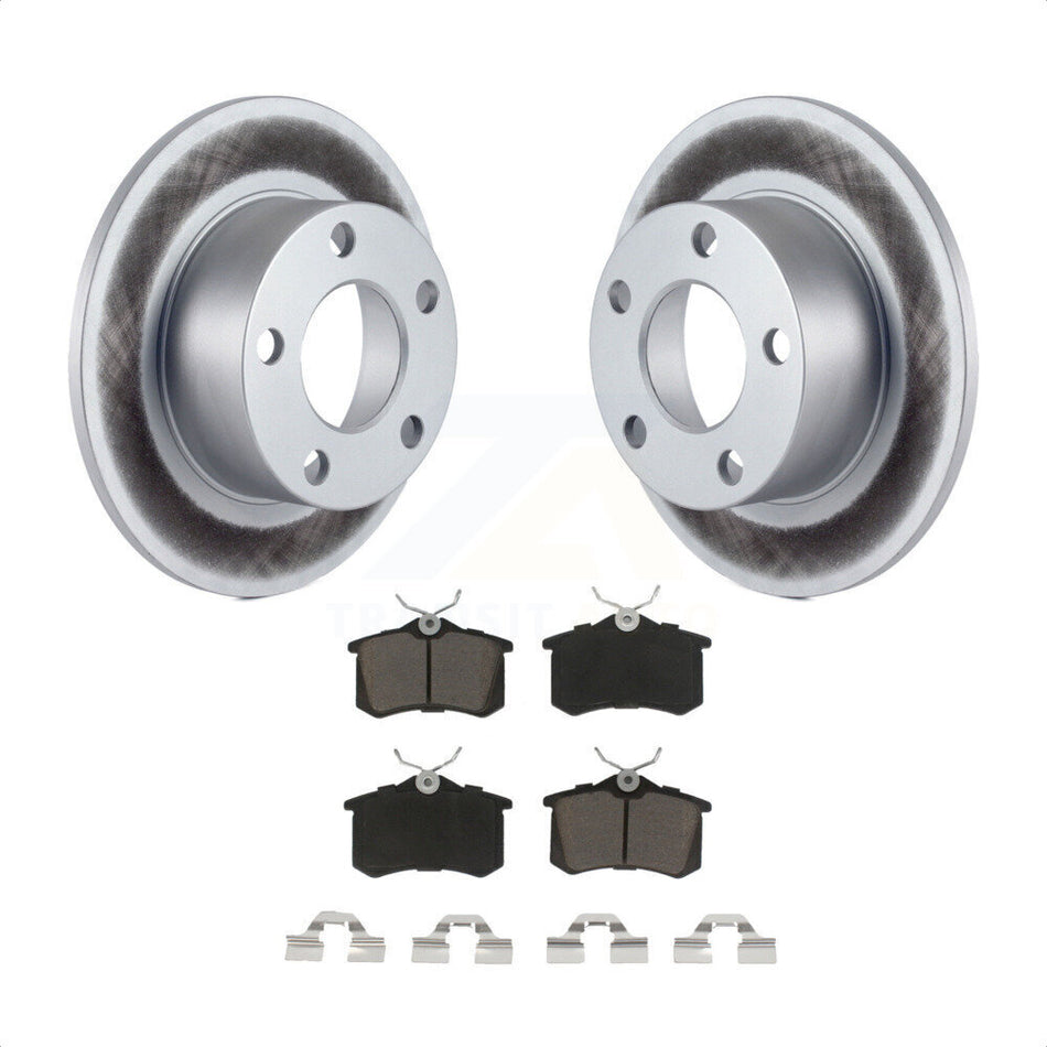 Rear Coated Disc Brake Rotors And Ceramic Pads Kit For Volkswagen Passat Audi A6 KGC-101614 by Transit Auto