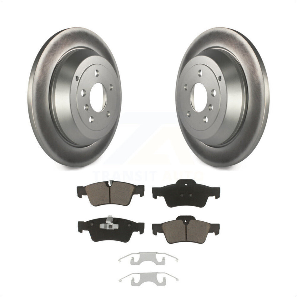 Rear Coated Disc Brake Rotors And Ceramic Pads Kit For Mercedes-Benz ML350 R350 ML500 ML320 R500 R320 ML450 KGC-101616 by Transit Auto