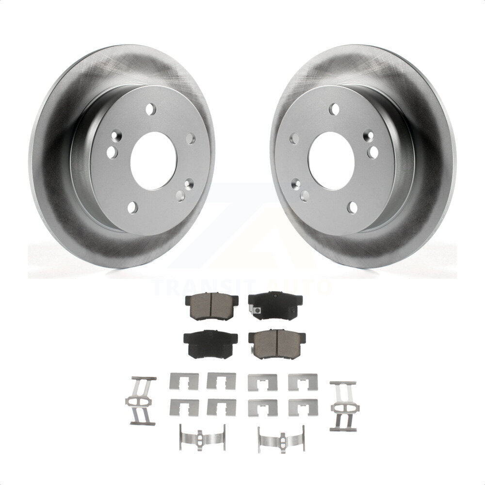 Rear Coated Disc Brake Rotors And Ceramic Pads Kit For Honda Accord Civic Acura RSX Integra KGC-101630 by Transit Auto