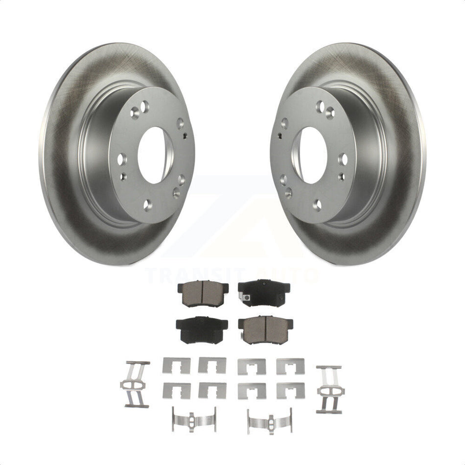 Rear Coated Disc Brake Rotors And Ceramic Pads Kit For Honda Accord Acura TSX KGC-101639 by Transit Auto